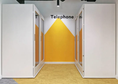 Zone de 4 cabine acoustique coloris blanc